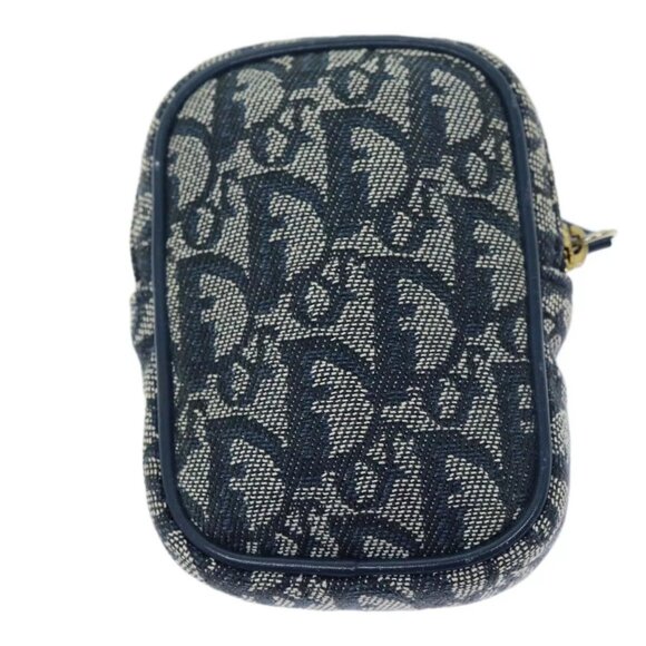 Christian Dior Trotter Canvas Pouch Navy Auth - Picture 1 of 16